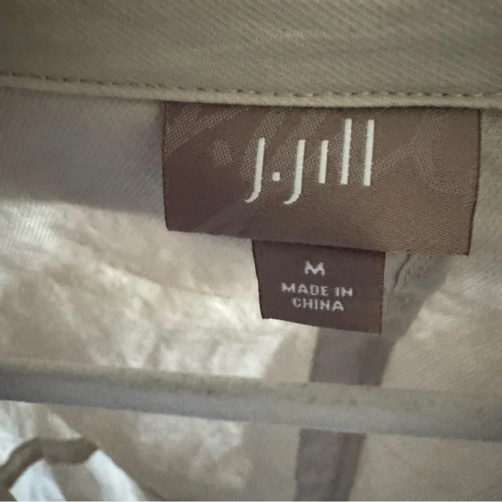 J Jill Rain Trench Crinkle Coat Sz M